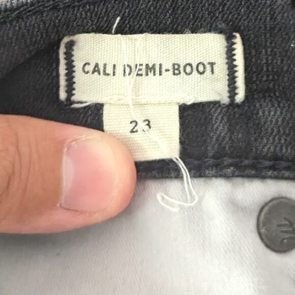 Madewell Jeans Women's Size 23 Cali Demi Boot Gray Button Fly - Picture 7 of 9